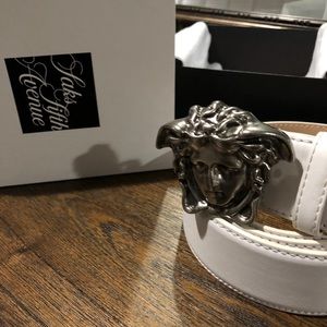 Gianni Versace silver tone Medusa Head Belt